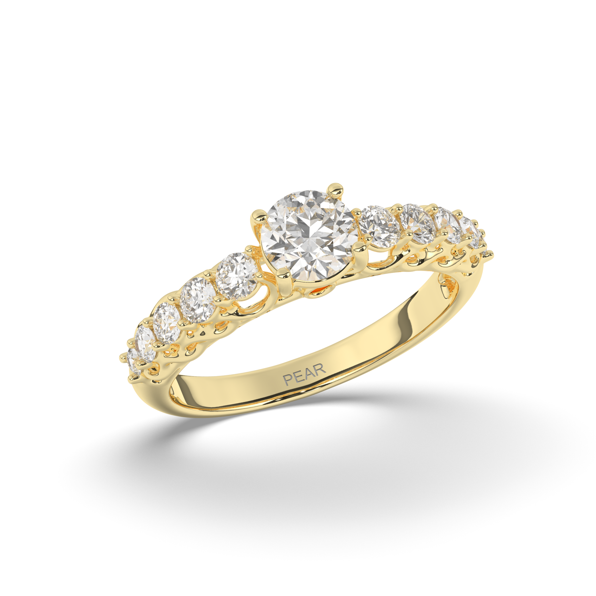 Solitaire Multi-Stone Lab-Grown Diamond Ring - Pear Jewels