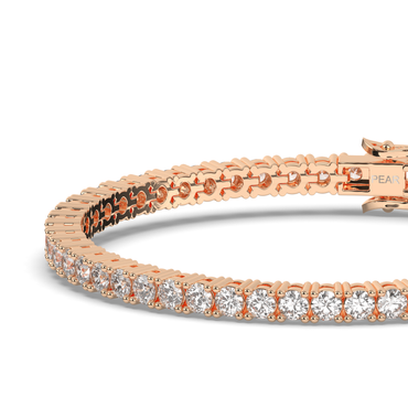Sterling Round Lab-grown Diamond Bracelet - Pear Jewels