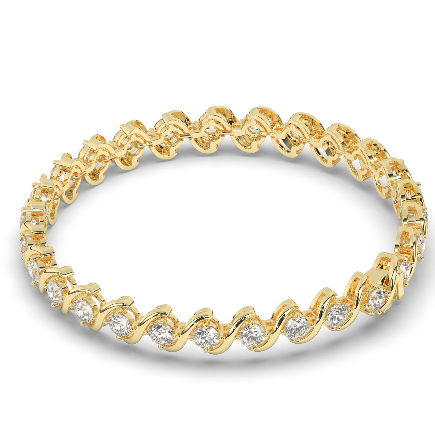 Sterling Tennis Bracelet with Lab-grown Round Diamonds - Pear Jewels