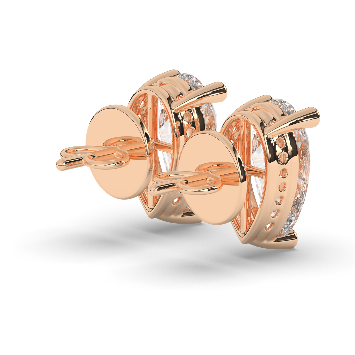 Stunning Pear-Cut Lab-Grown Diamond Solitaire Studs - Pear Jewels