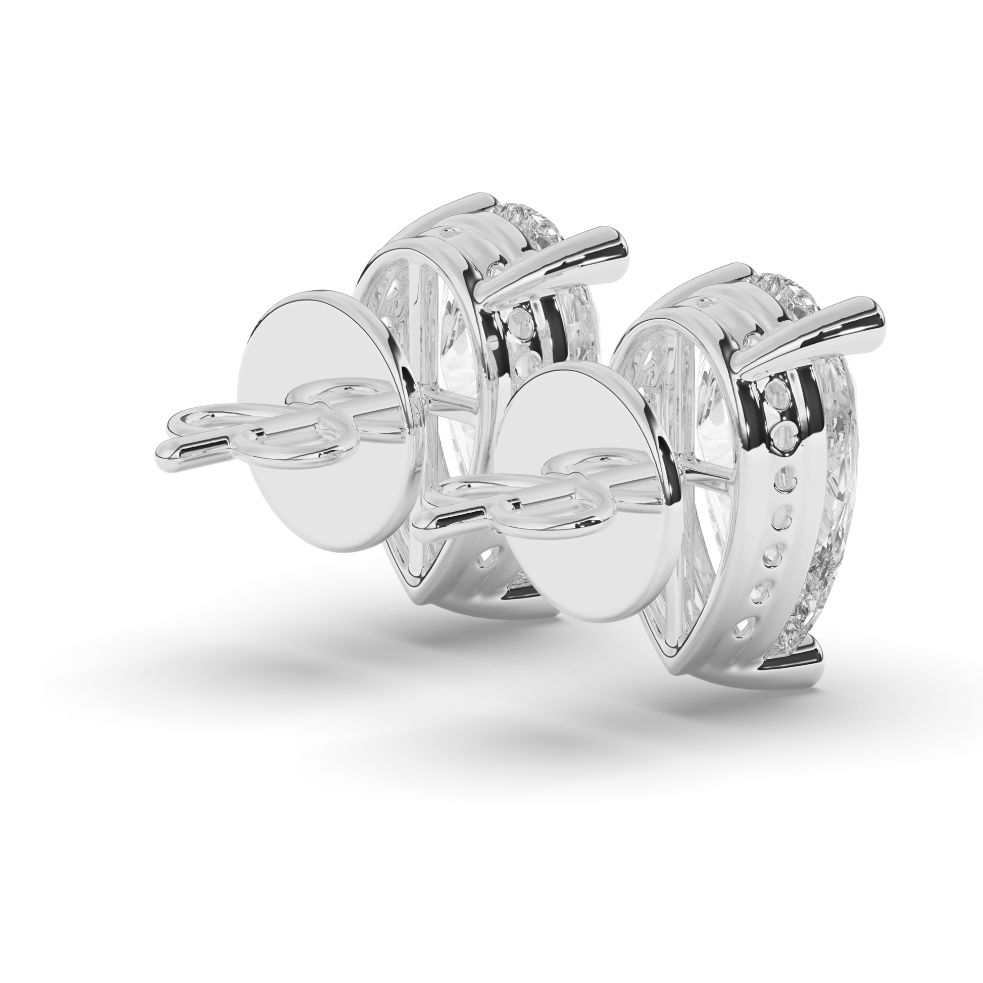 Stunning Pear-Cut Lab-Grown Diamond Solitaire Studs - Pear Jewels