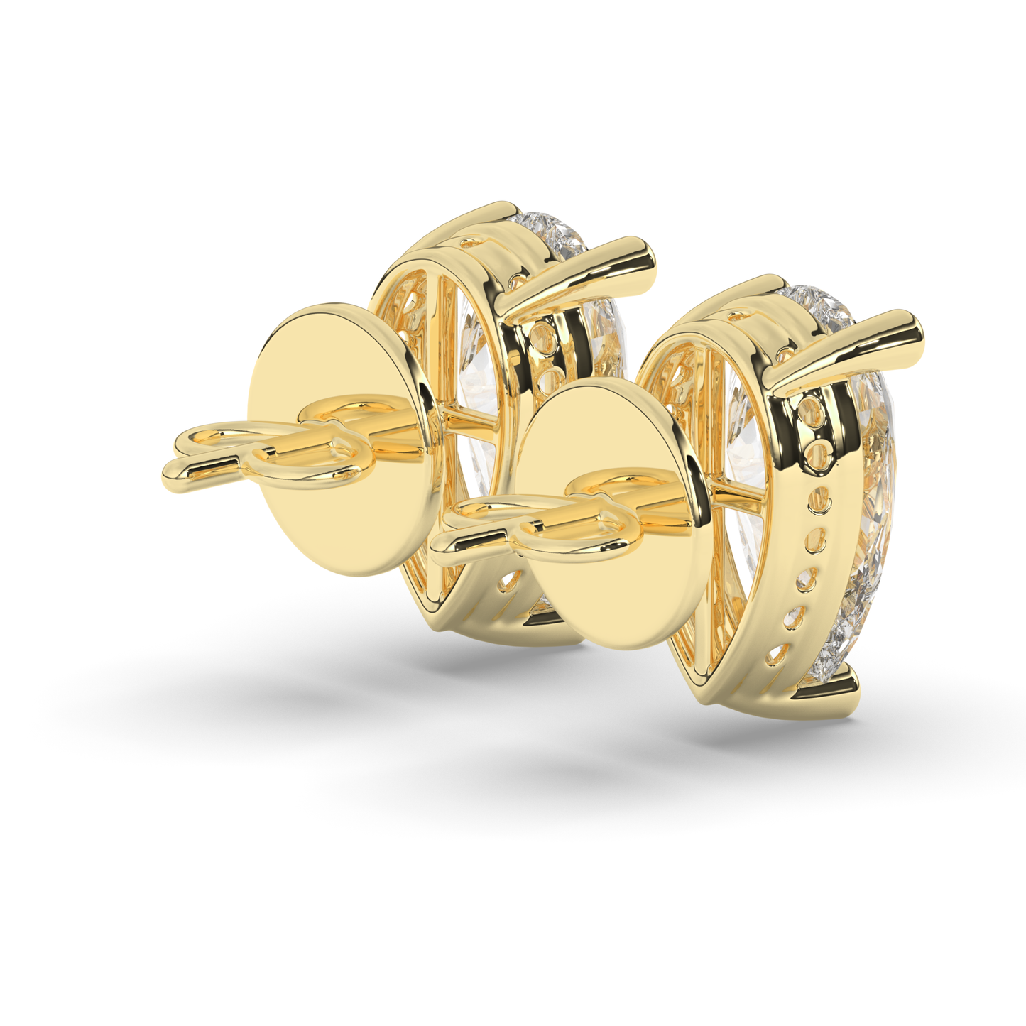 Stunning Pear-Cut Lab-Grown Diamond Solitaire Studs - Pear Jewels