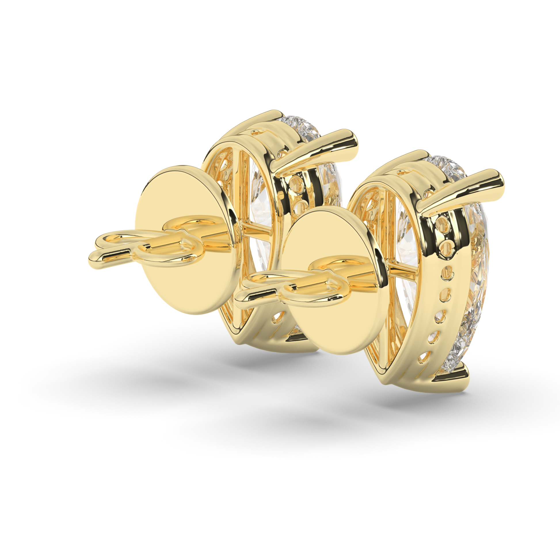Stunning Pear-Cut Lab-Grown Diamond Solitaire Studs - Pear Jewels