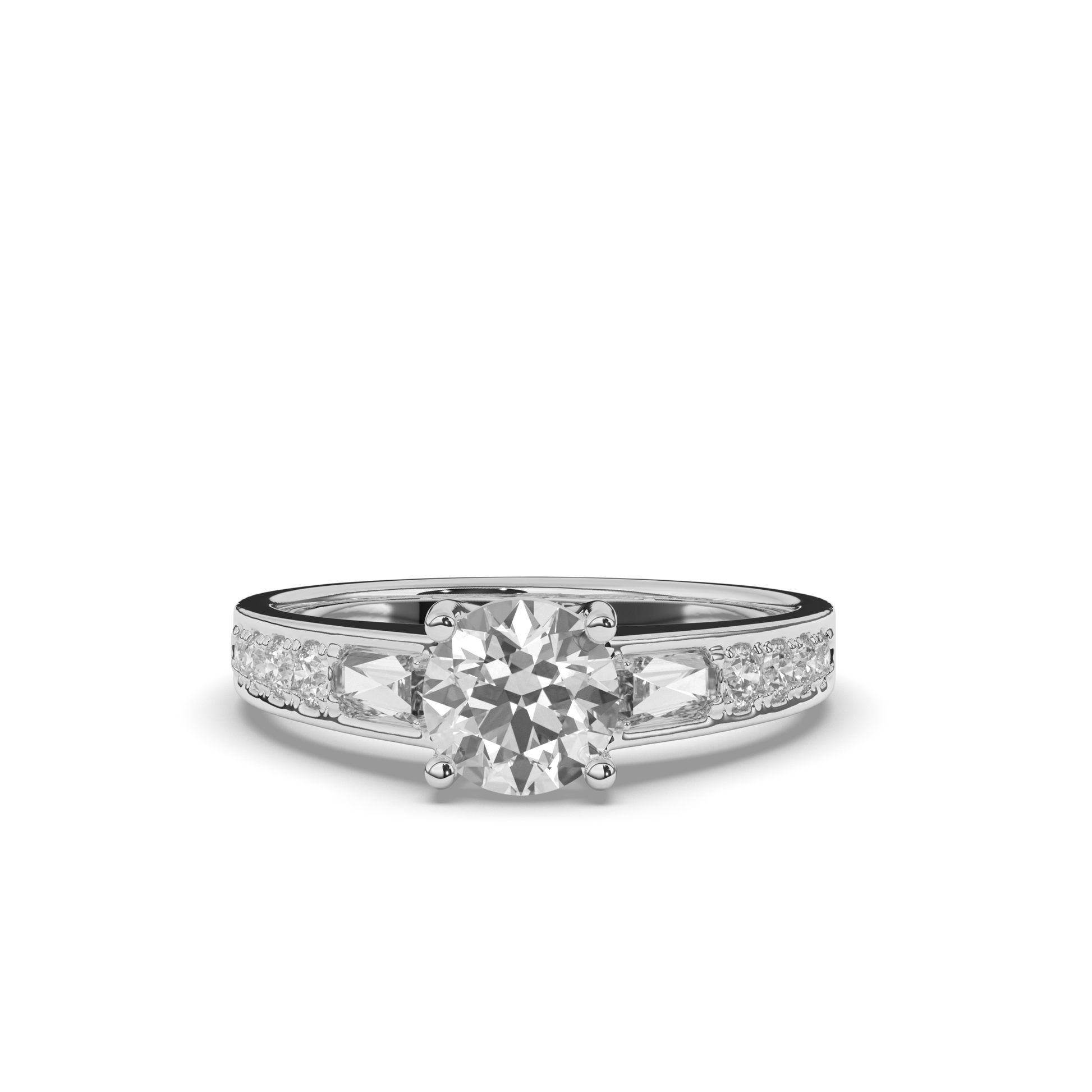 Three Stone Elegance & Baguette Lab-Grown Diamond Bracelet - Pear Jewels