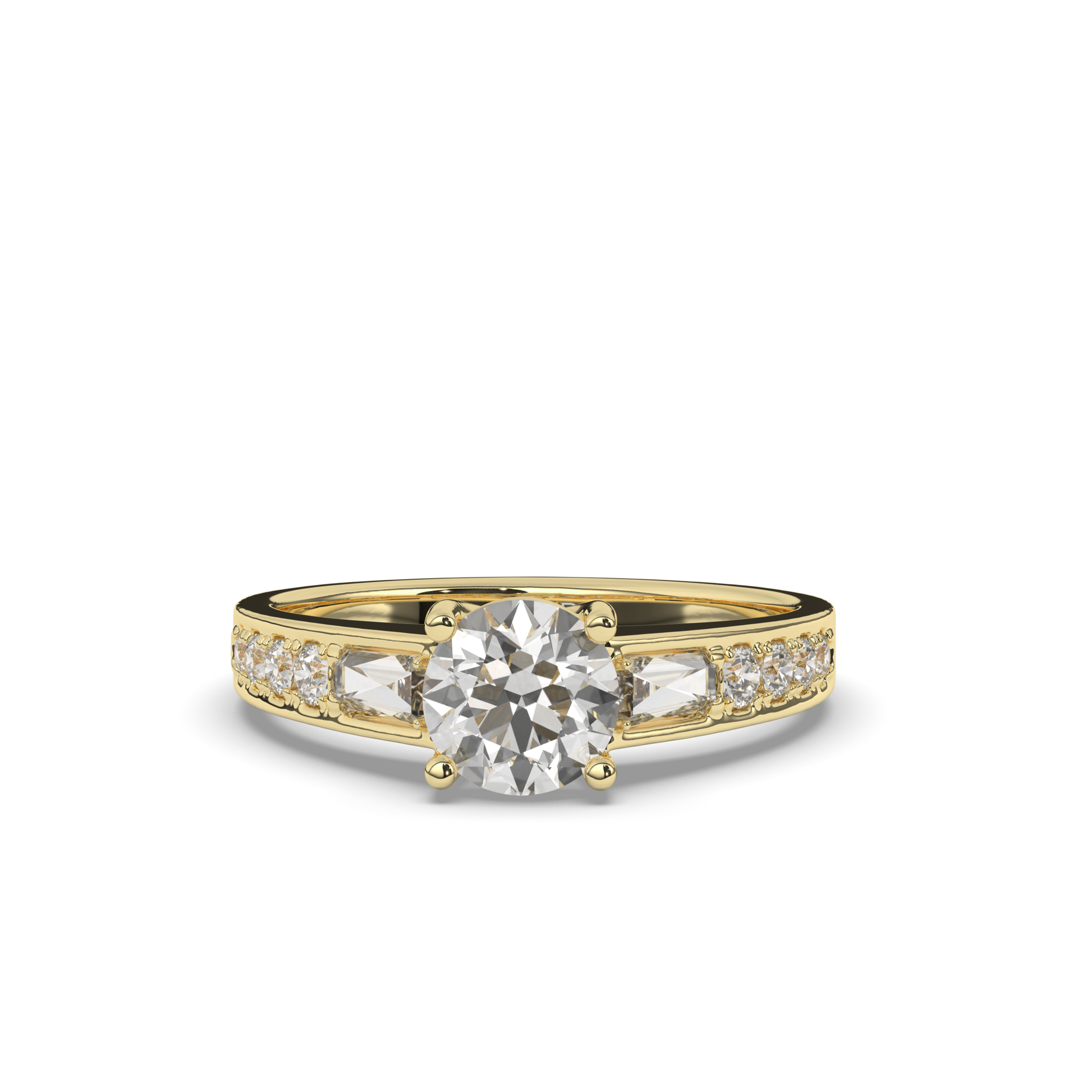 Three Stone Elegance & Baguette Lab-Grown Diamond Bracelet - Pear Jewels