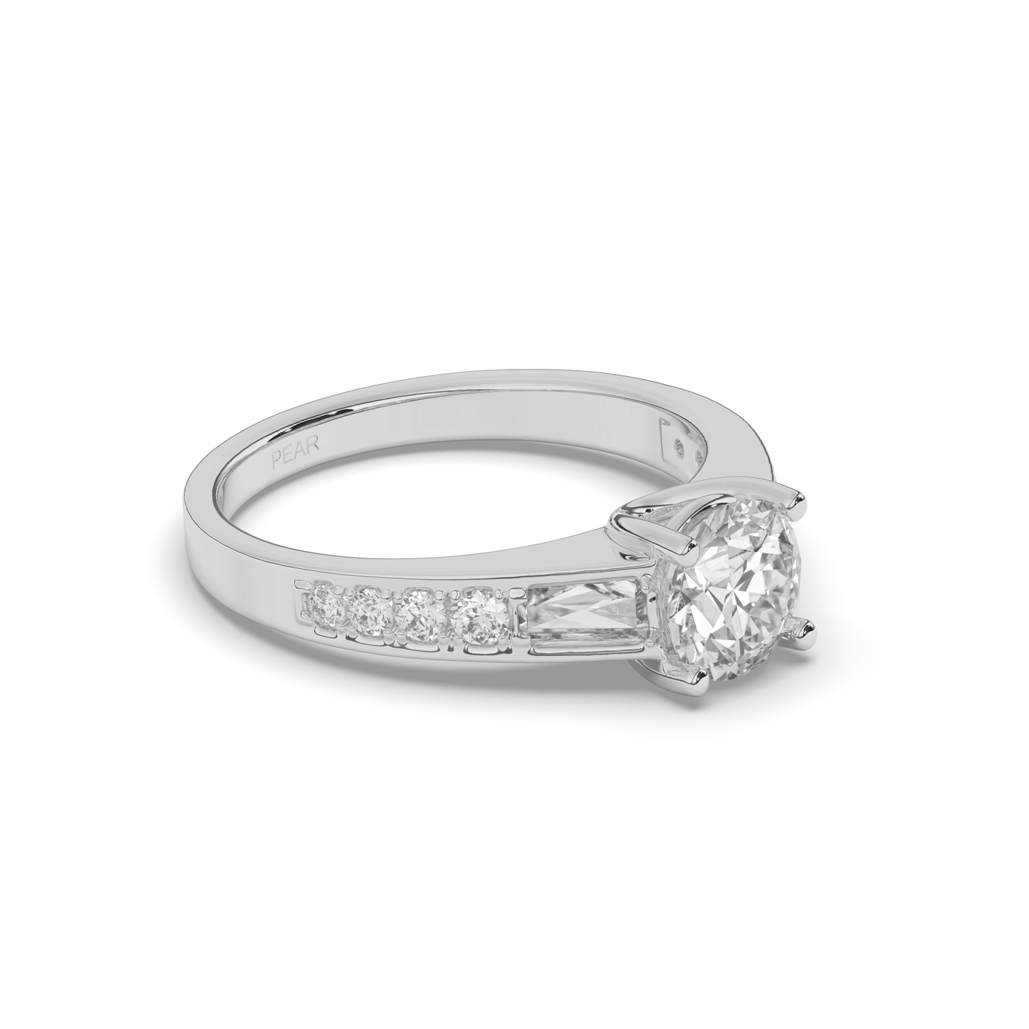 Three Stone Elegance & Baguette Lab-Grown Diamond Bracelet - Pear Jewels