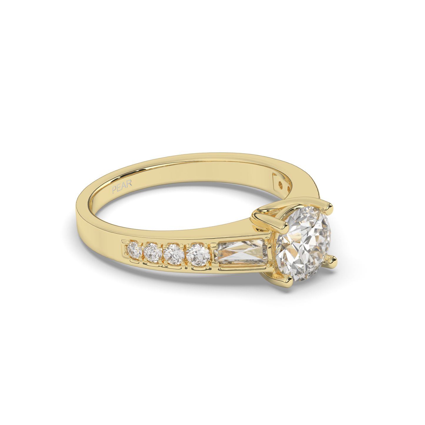 Three Stone Elegance & Baguette Lab-Grown Diamond Bracelet - Pear Jewels