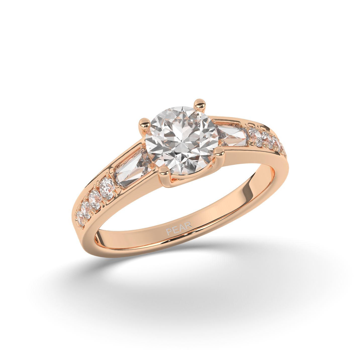 Three Stone Elegance & Baguette Lab-Grown Diamond Bracelet - Pear Jewels