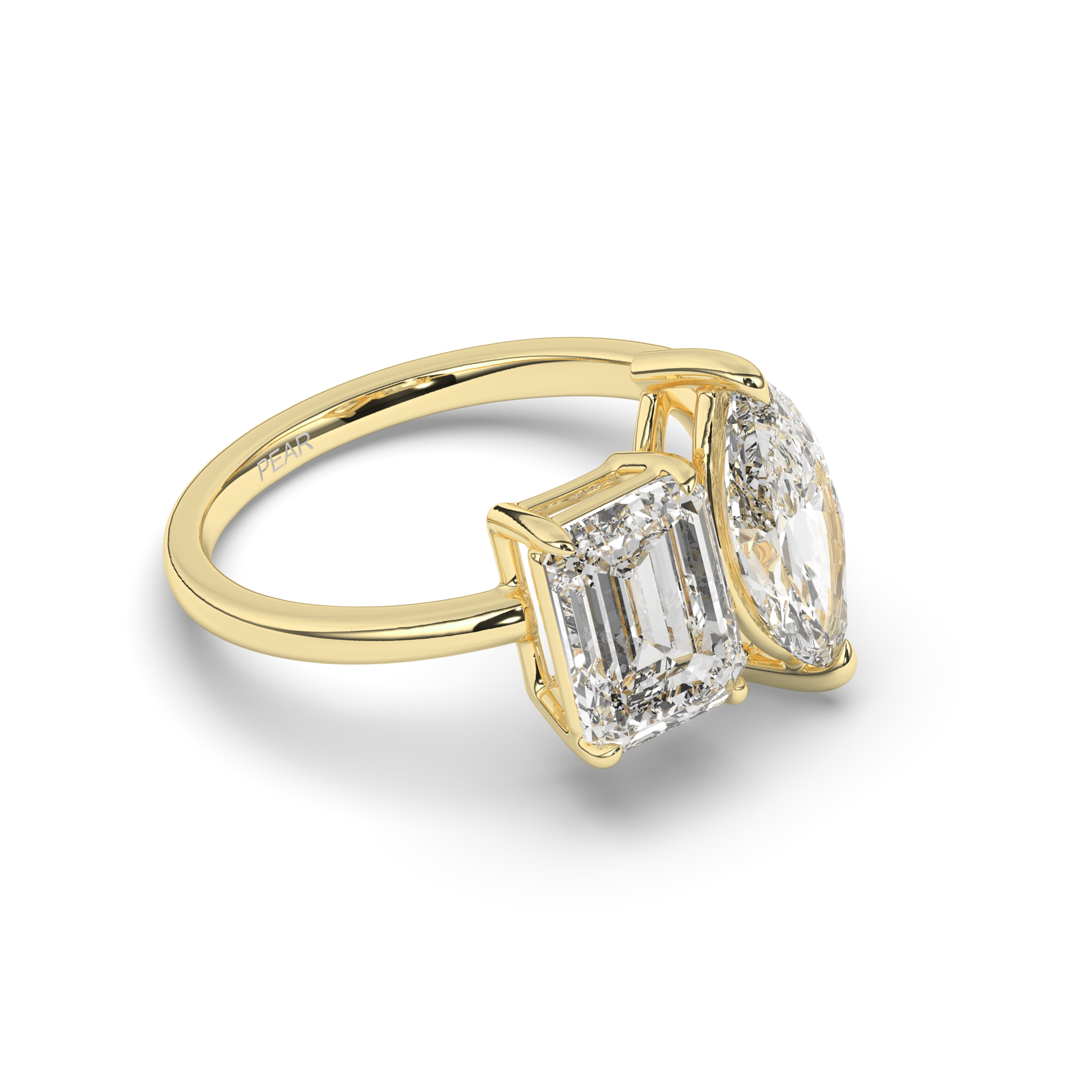 Toi Et Moi Emerald & Marquise Lab-Grown Diamond Ring - Pear Jewels