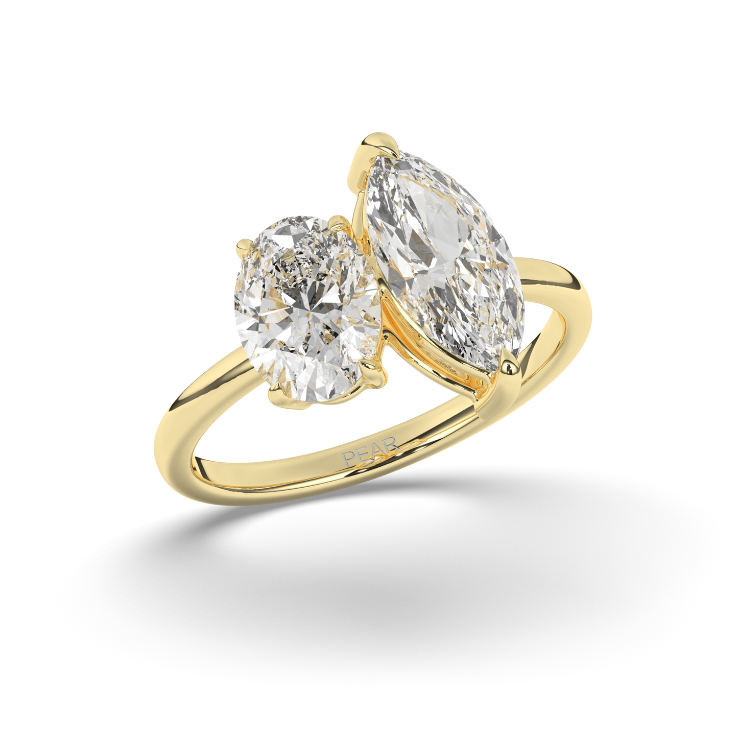 Toi Et Moi Oval & Marquise Lab-Grown Diamond Ring - Pear Jewels
