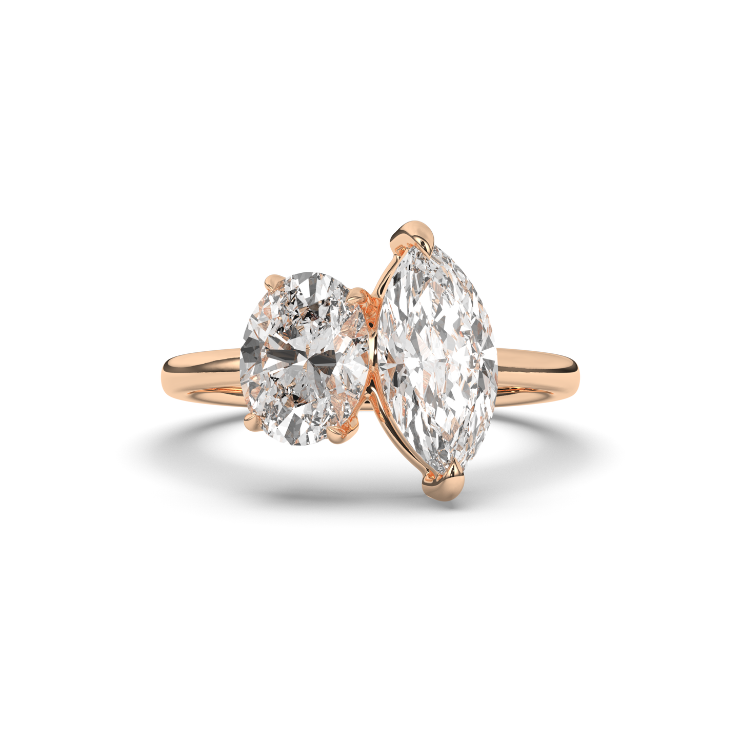 Toi Et Moi Oval & Marquise Lab-Grown Diamond Ring - Pear Jewels
