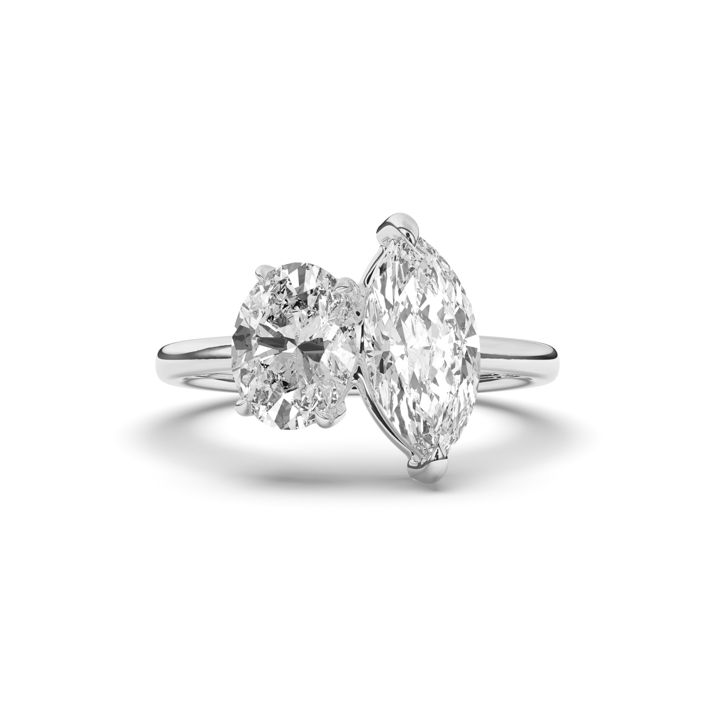 Toi Et Moi Oval & Marquise Lab-Grown Diamond Ring - Pear Jewels