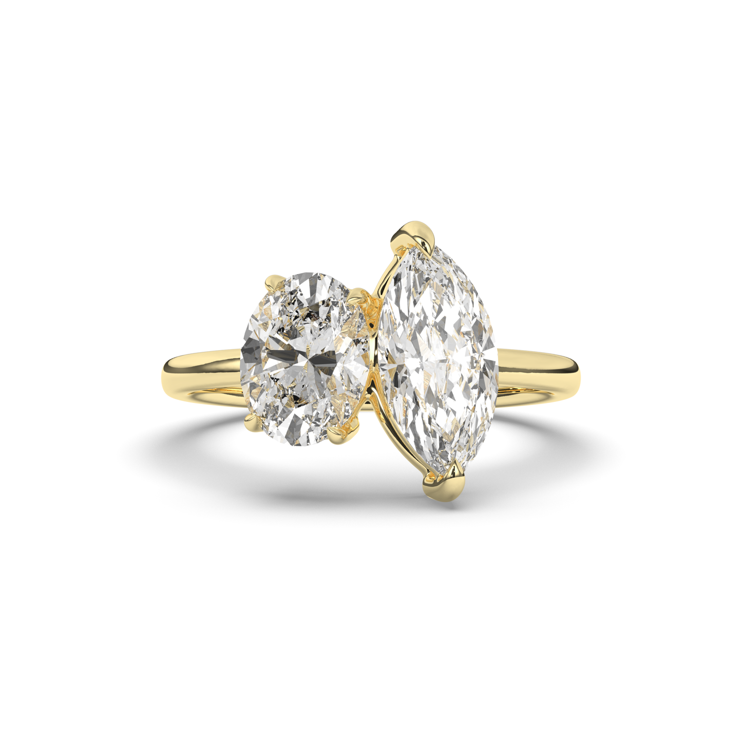 Toi Et Moi Oval & Marquise Lab-Grown Diamond Ring - Pear Jewels