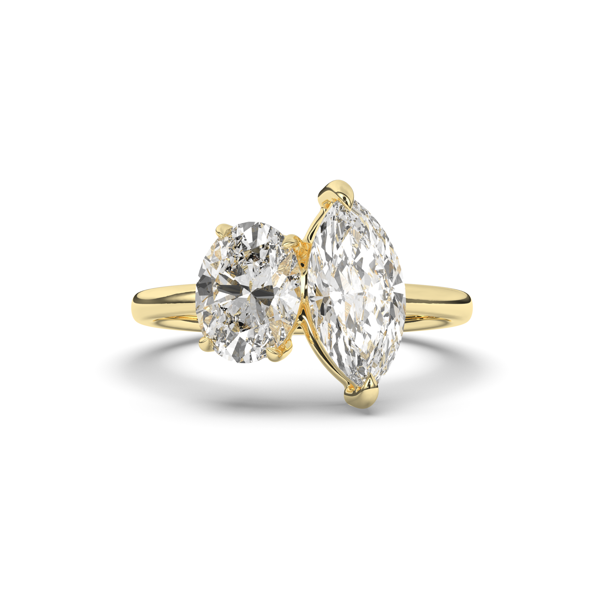 Toi Et Moi Oval & Marquise Lab-Grown Diamond Ring - Pear Jewels