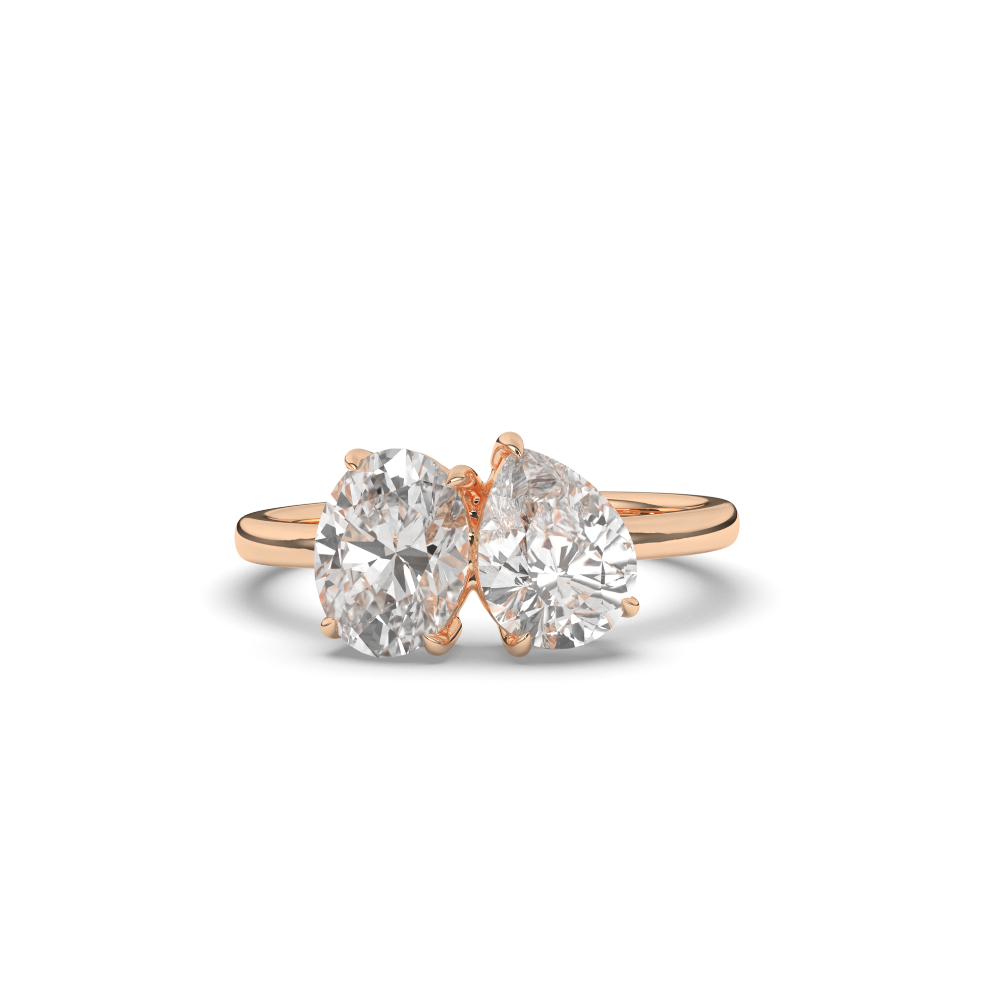 Toi Et Moi Pear & Oval Lab-Grown Diamond Ring - Pear Jewels
