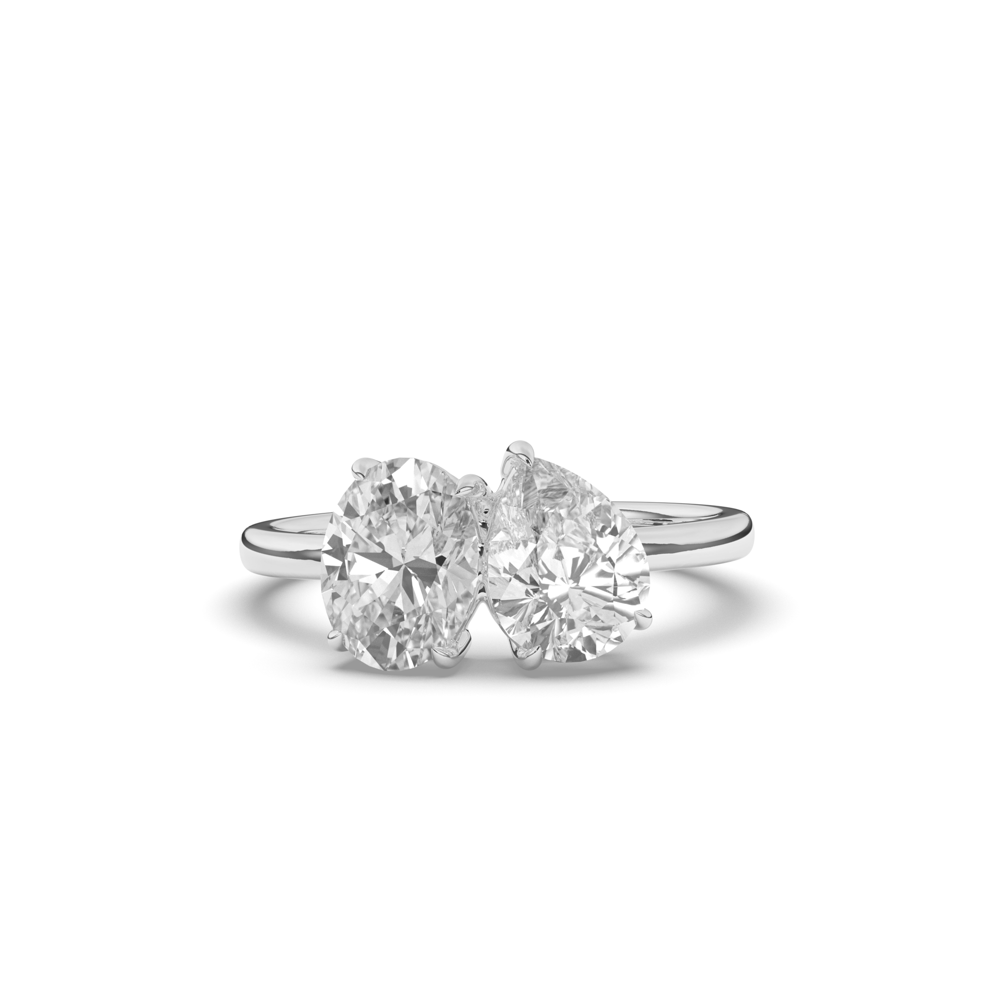 Toi Et Moi Pear & Oval Lab-Grown Diamond Ring - Pear Jewels