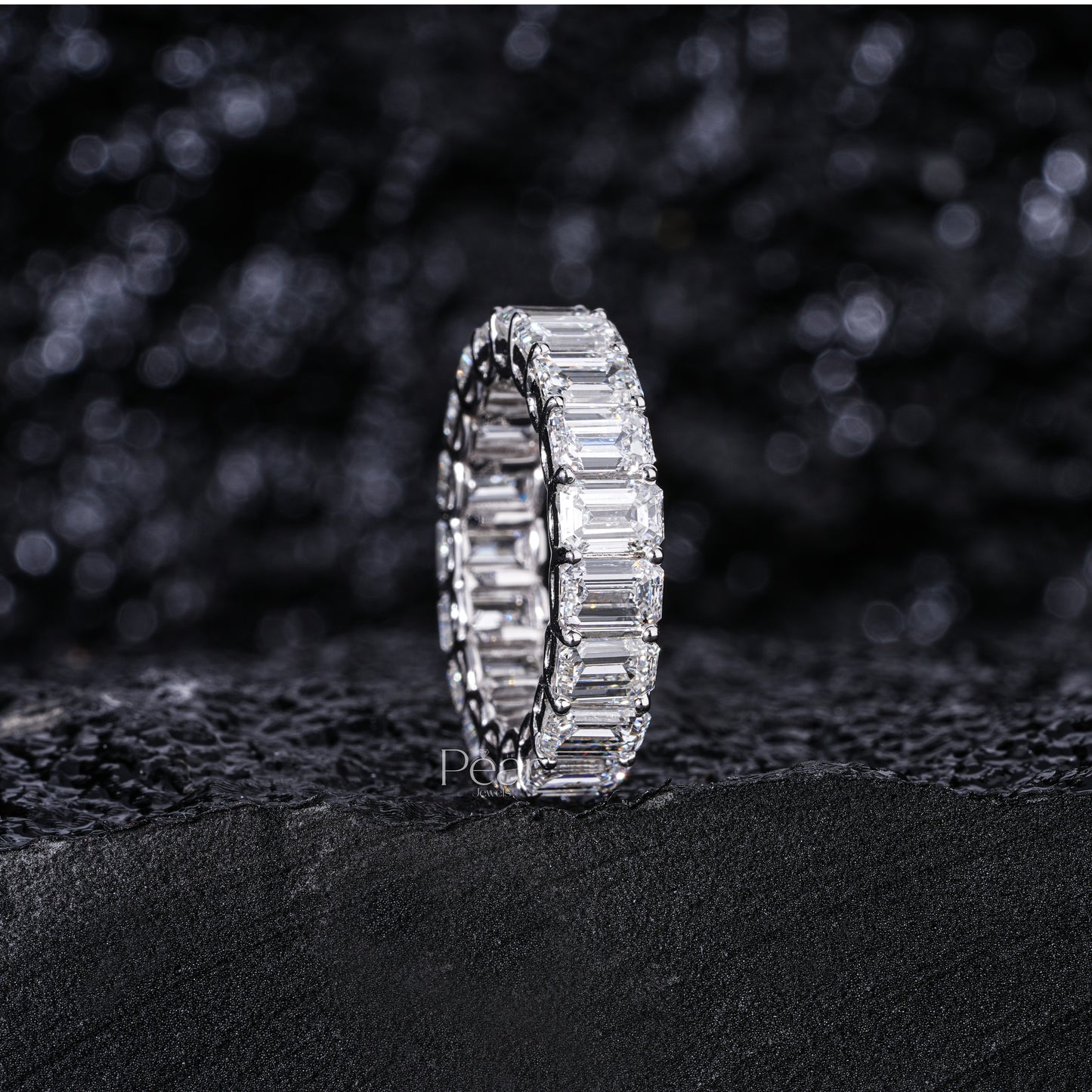 0.5CT Emerald Cut Diamond Labgrown Eternity Band - Pear Jewels