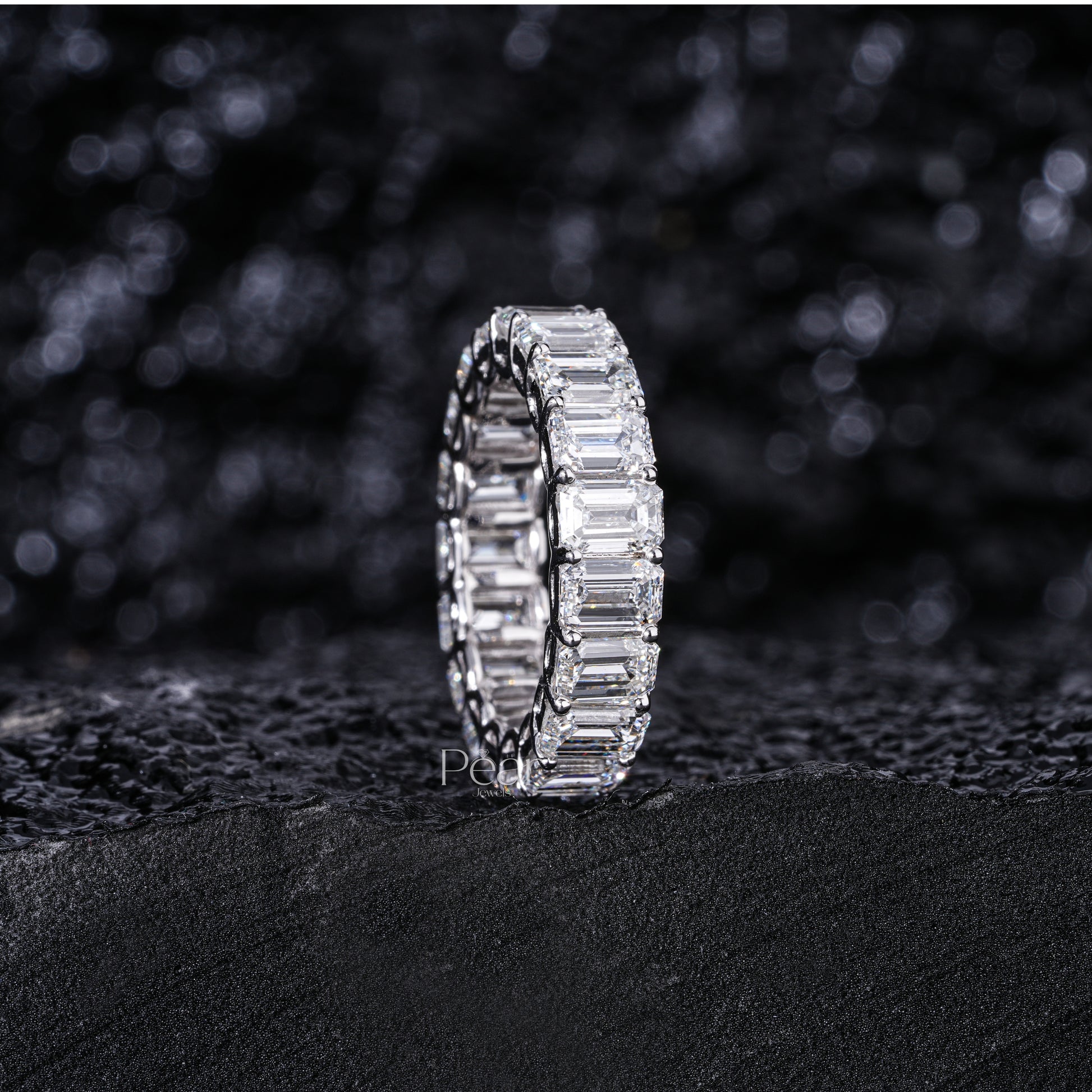 0.5CT Emerald Cut Diamond Labgrown Eternity Band - Pear Jewels