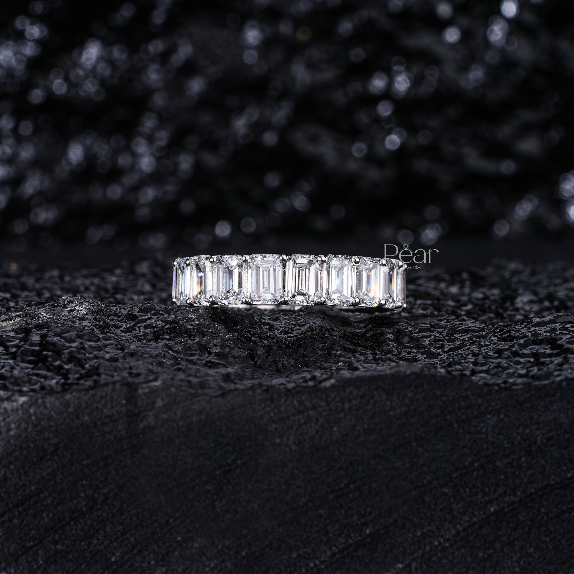 0.5CT Emerald Cut Diamond Labgrown Eternity Band - Pear Jewels
