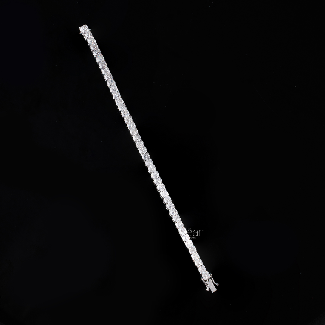 Cushion Lab Grown Diamond Tennis Bracelet - Pear Jewels