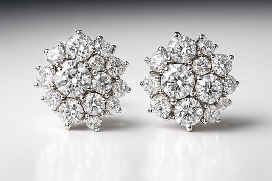 Cluster Earrings: When Multiple Diamonds Create Maximum Impact