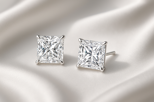 Princess Cut Earrings: Square Elegance That Stands Out