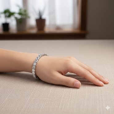 0.7ct Emerald Tennis Labgrown Diamond Bracelet