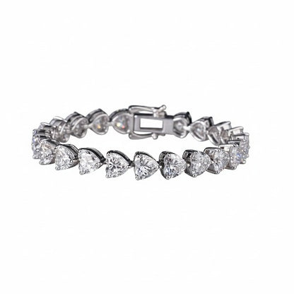 0.8ct Heart Shape Tennis Labgrown Diamond Bracelet