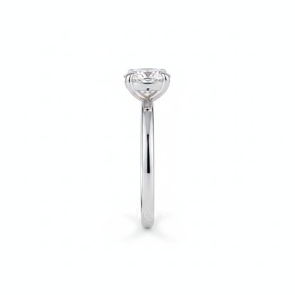1ct Oval Solitaire Natural Diamond Engagement Ring