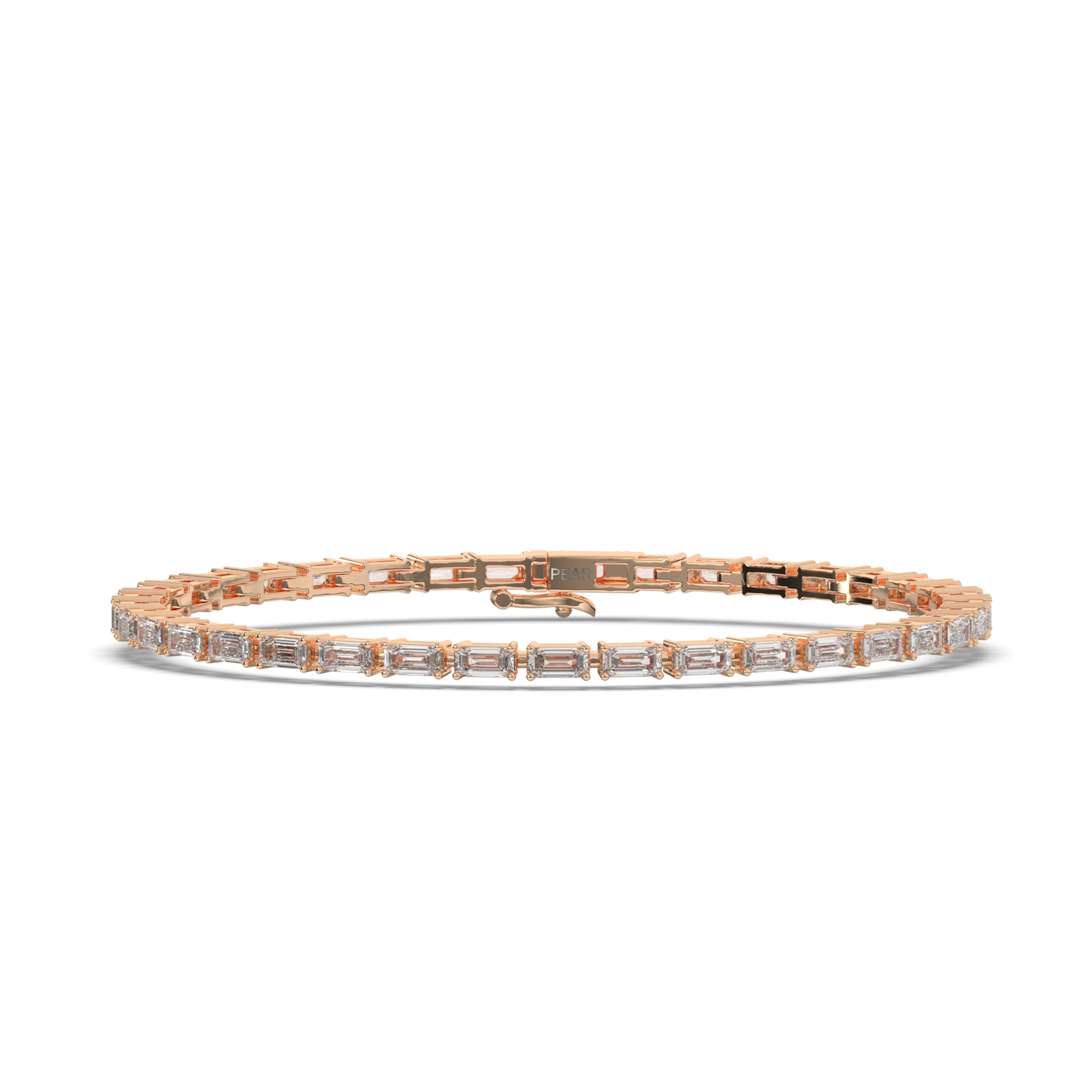 Bold Sleeping Emerald Lab-grown Diamond Tennis Bracelet - Pear Jewels