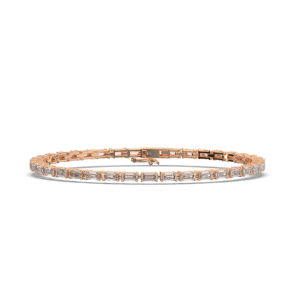 Bold Sleeping Emerald Lab-grown Diamond Tennis Bracelet - Pear Jewels