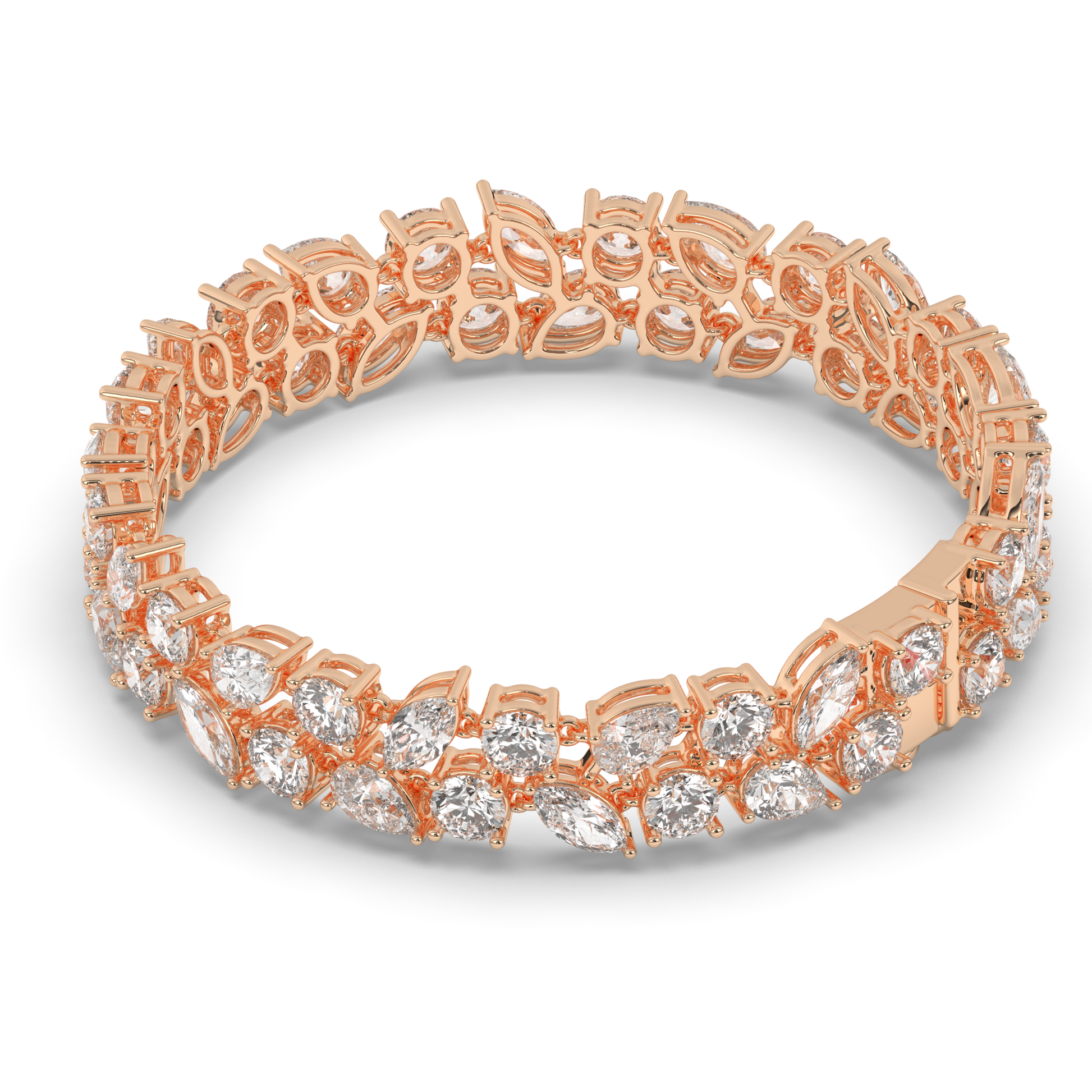Bridal Lab-grown Diamond Tennis Bracelet - Pear Jewels