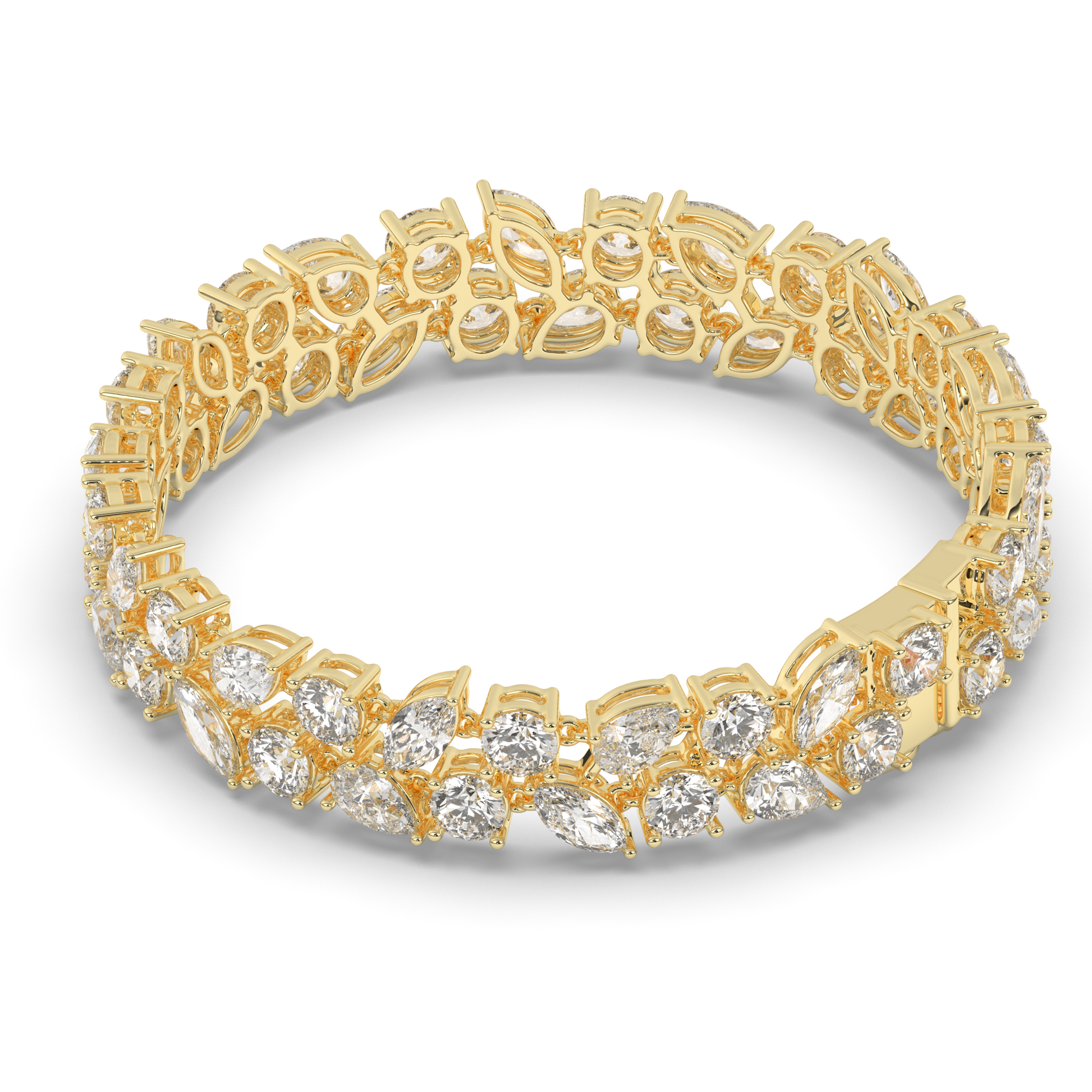 Bridal Lab-grown Diamond Tennis Bracelet - Pear Jewels