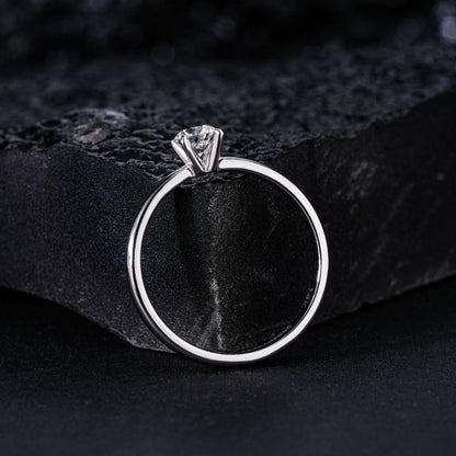 0.5Ct Round Solitaire Engagement Natural Diamond Ring