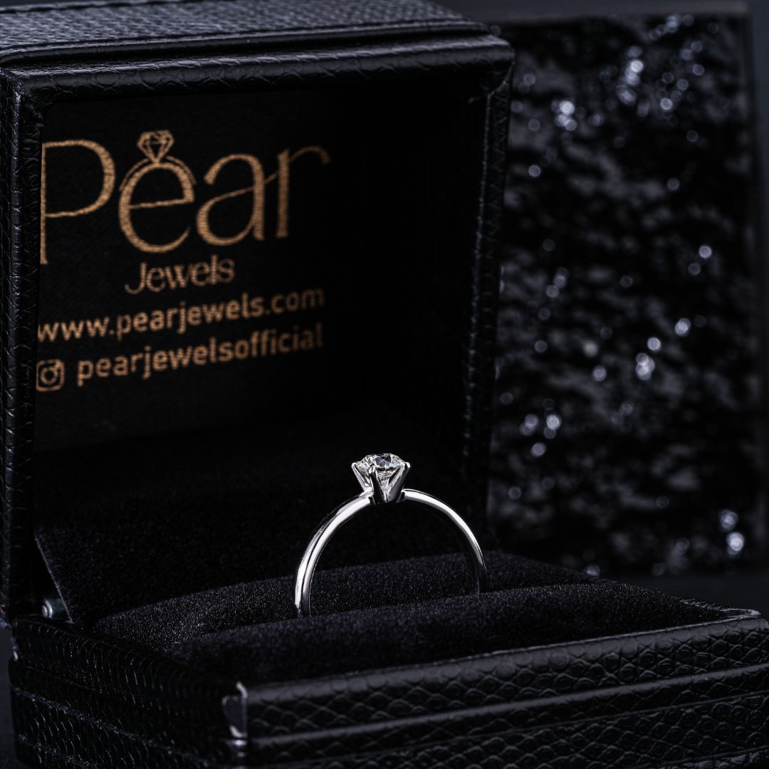 0.5Ct Round Solitaire Engagement Natural Diamond Ring
