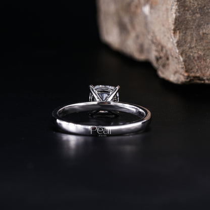 Cushion Solitaire Lab Grown Diamond Ring - Pear Jewels