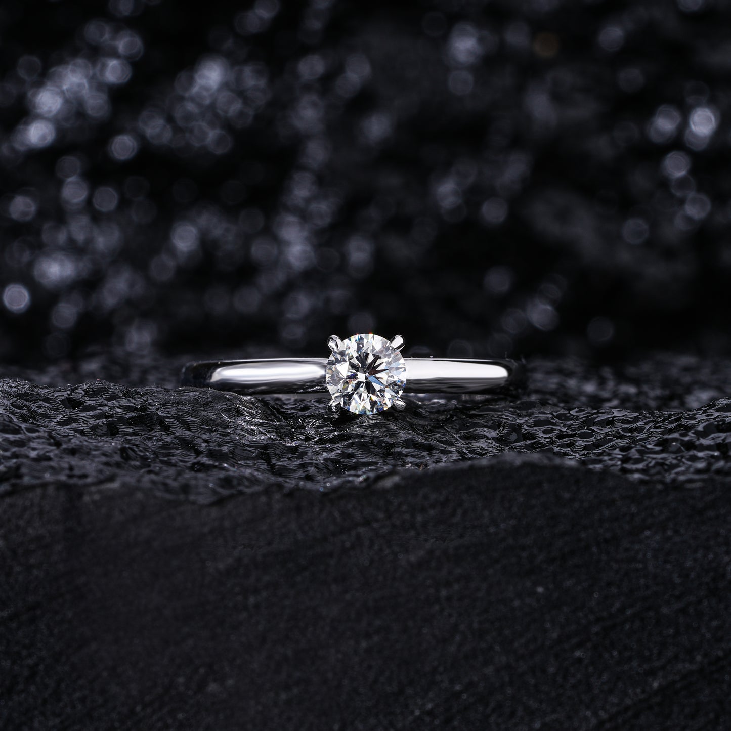 0.5Ct Round Solitaire Engagement Natural Diamond Ring
