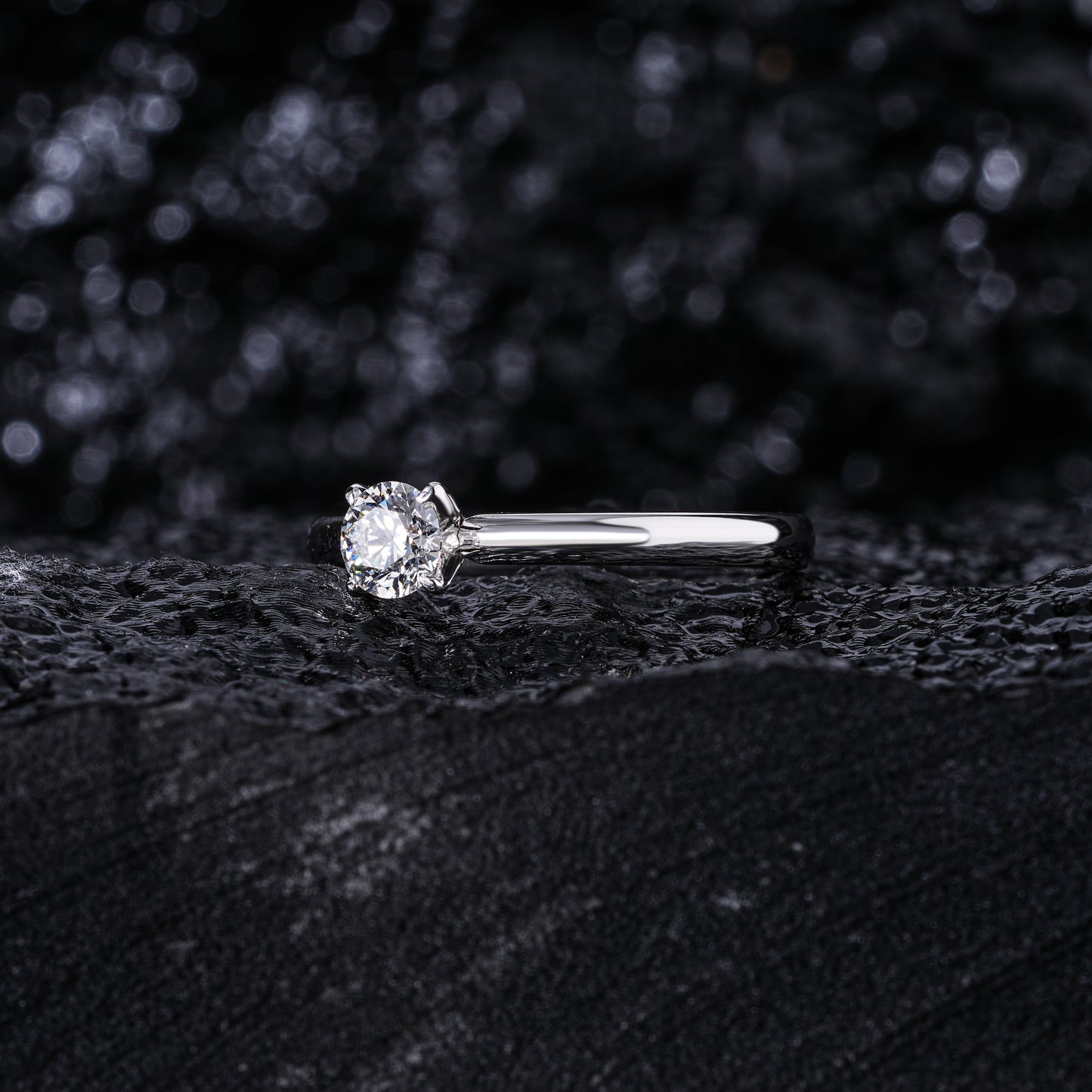 0.5Ct Round Solitaire Engagement Natural Diamond Ring