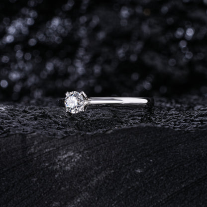 0.5Ct Round Solitaire Engagement Natural Diamond Ring