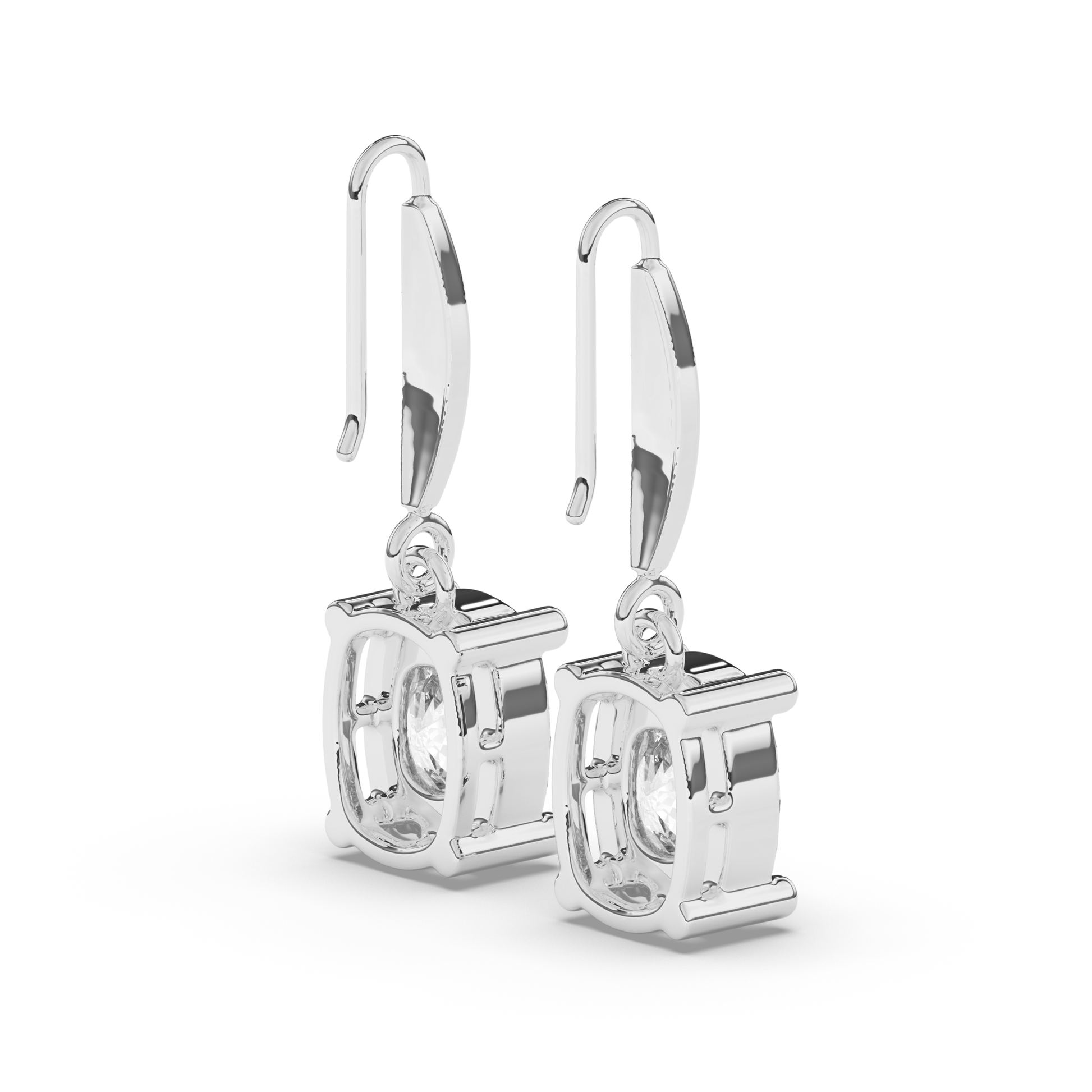 Elegant Oval Lab-Grown Diamond Dangle Earrings - Pear Jewels