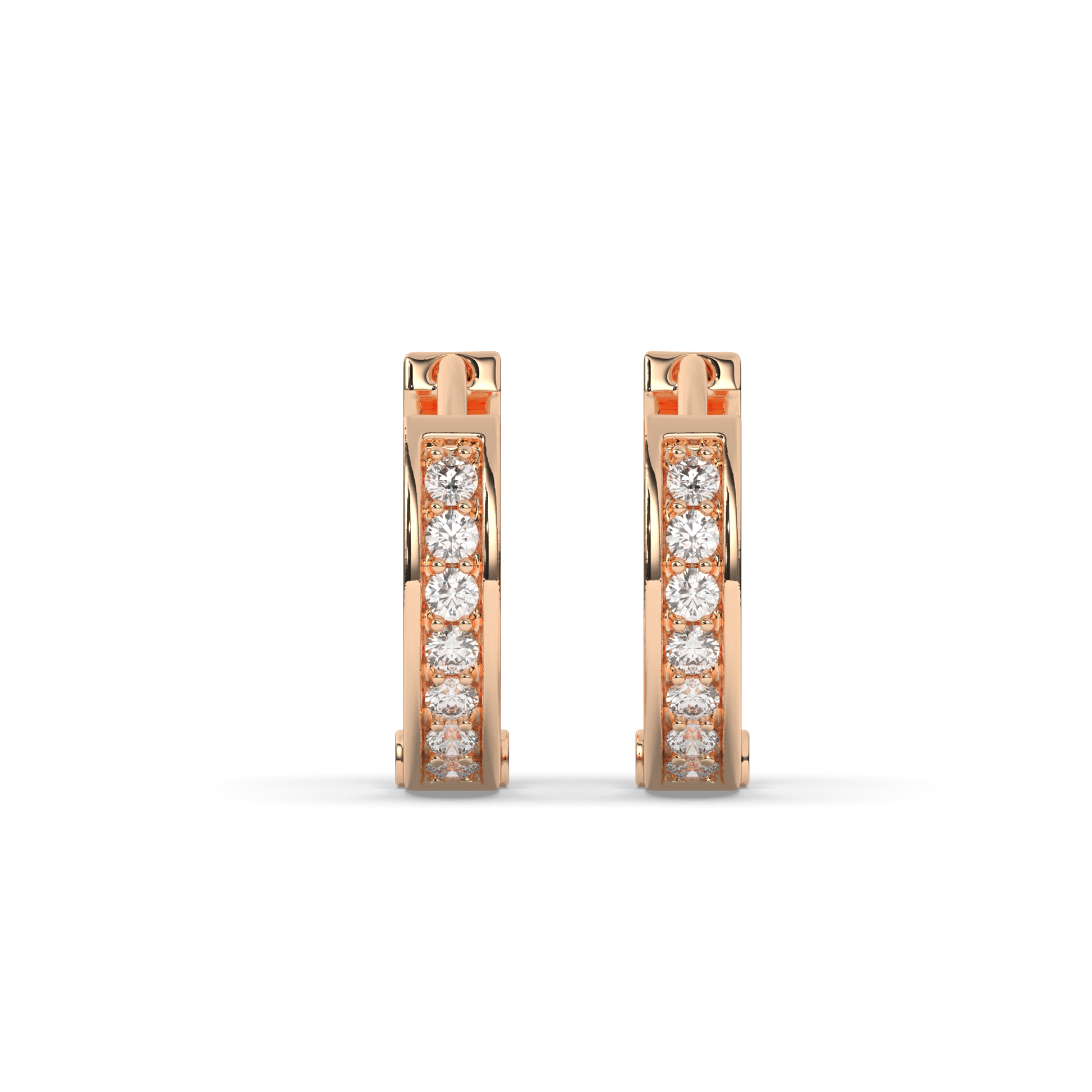 Elegant Round Lab-Grown Diamond Hoop Earrings - Pear Jewels