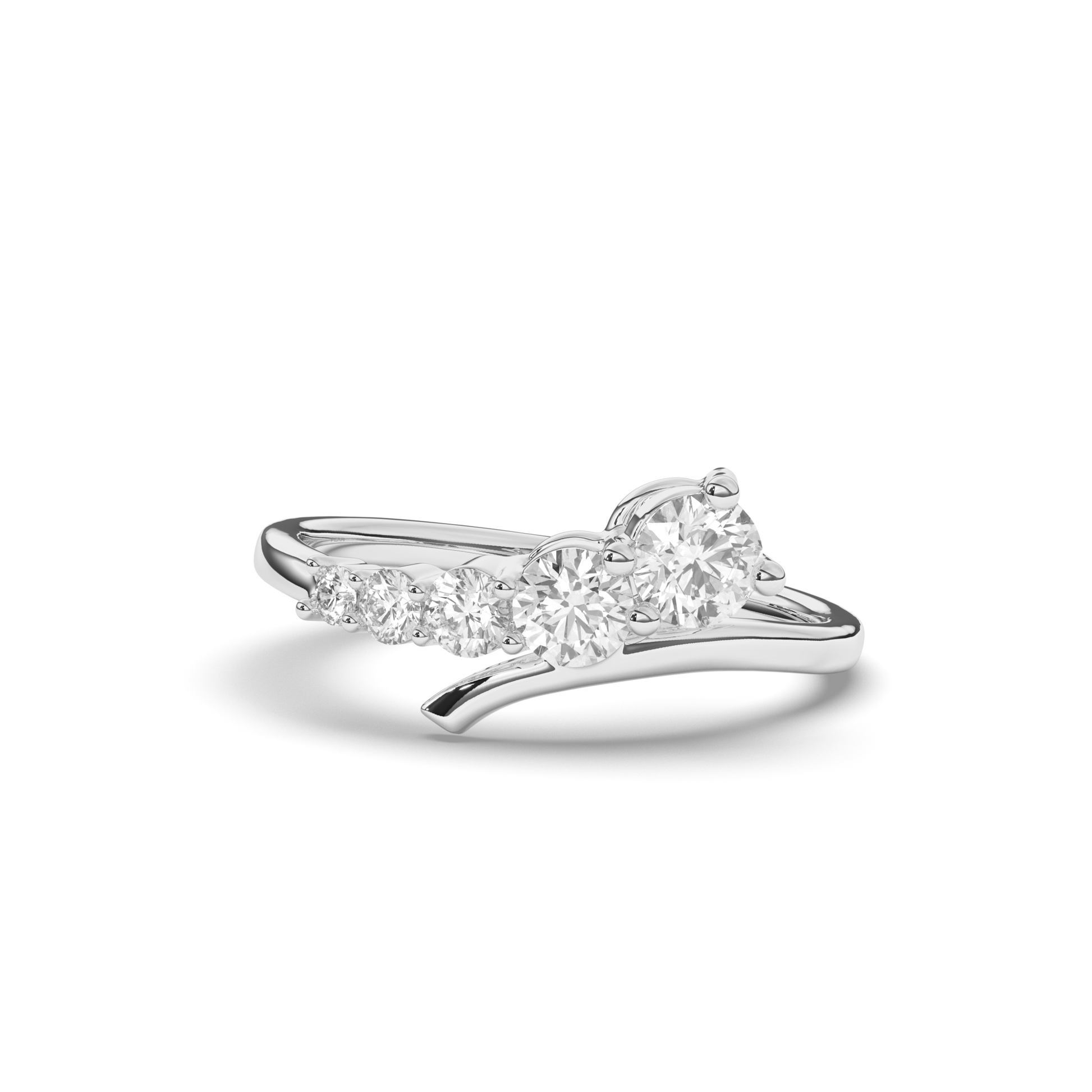 Five Stone Round Diamond Ring - Pear Jewels