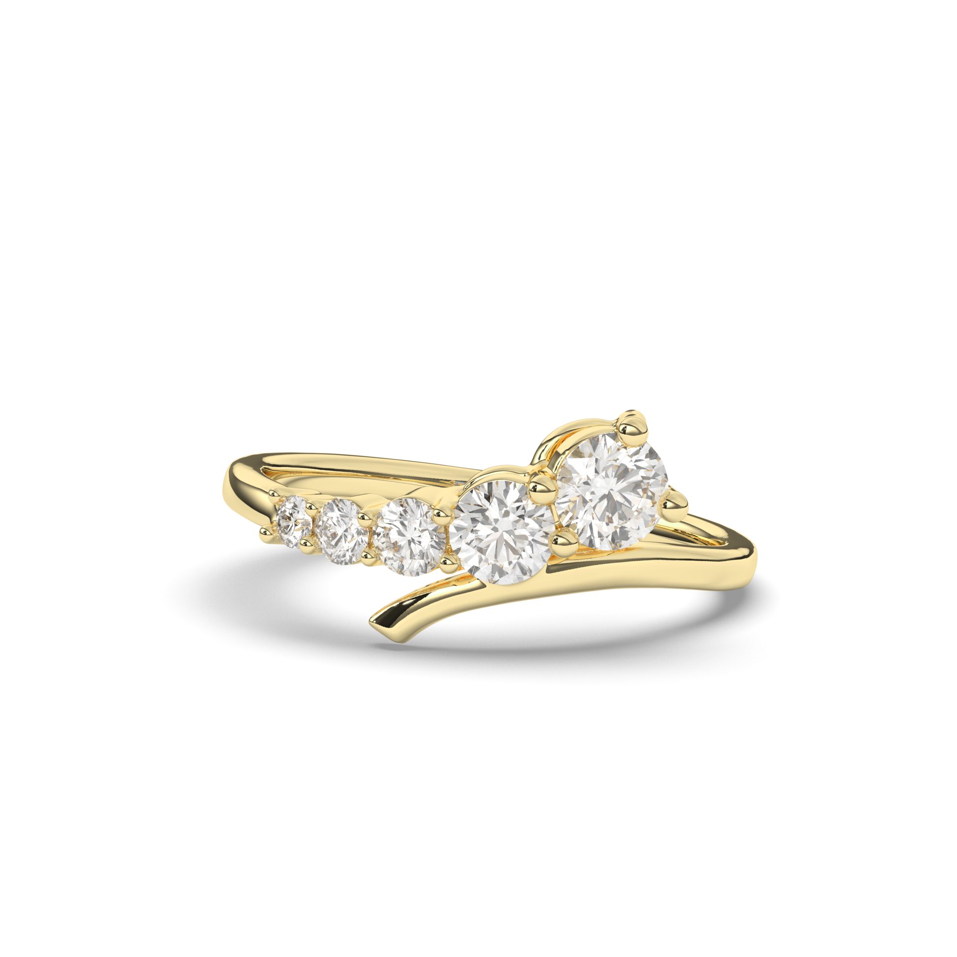 Five Stone Round Diamond Ring - Pear Jewels
