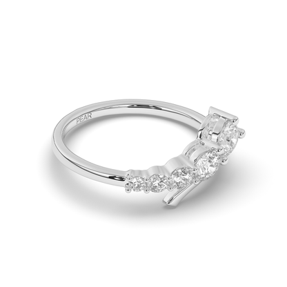 Five Stone Round Diamond Ring - Pear Jewels