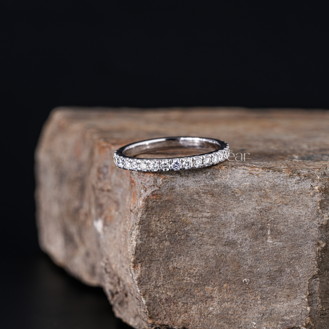Half Eternity Natural Round Diamond Band