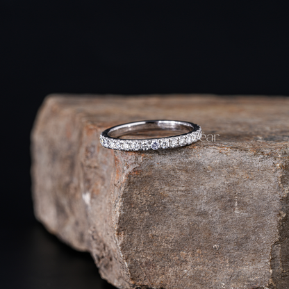 Half Eternity Natural Round Diamond Band