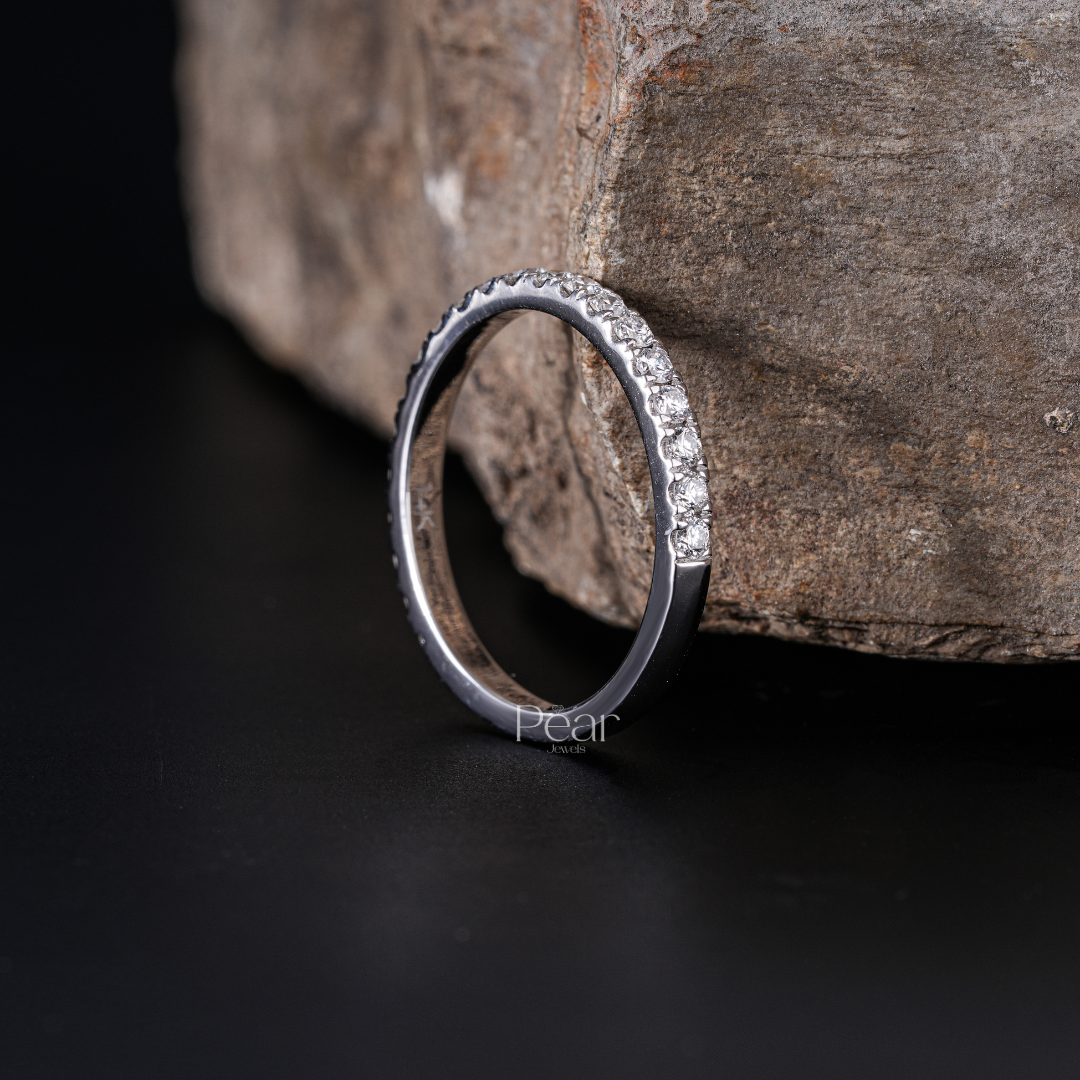 Half Eternity Natural Round Diamond Band