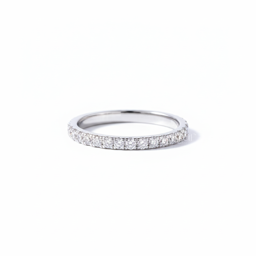 Half Eternity Natural Round Diamond Band