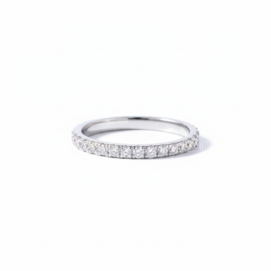 Half Eternity Natural Round Diamond Band