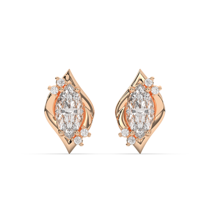 Halo Marquise Lab-Grown Diamond Stud Earrings - Pear Jewels